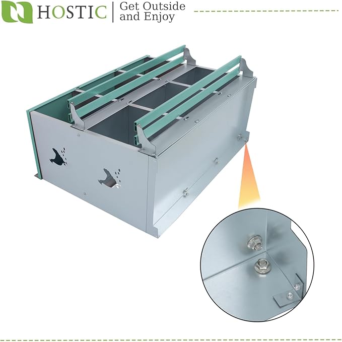 HOSTIC Green Chicken Nesting Box 6 Compartments Metal Laying Boxes for Chicken Hens Poultry Ducks Wall Mount Nest Box for Chicken Coop