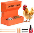 CHUANGFENG Chicken Feeder – Wall Mounted Metal Oyster Shell & Grit Feeder for Chickens, Heavy Duty Coop Feeder with Rust-Resistant Steel, Ideal for Backyard Poultry & Small Farms