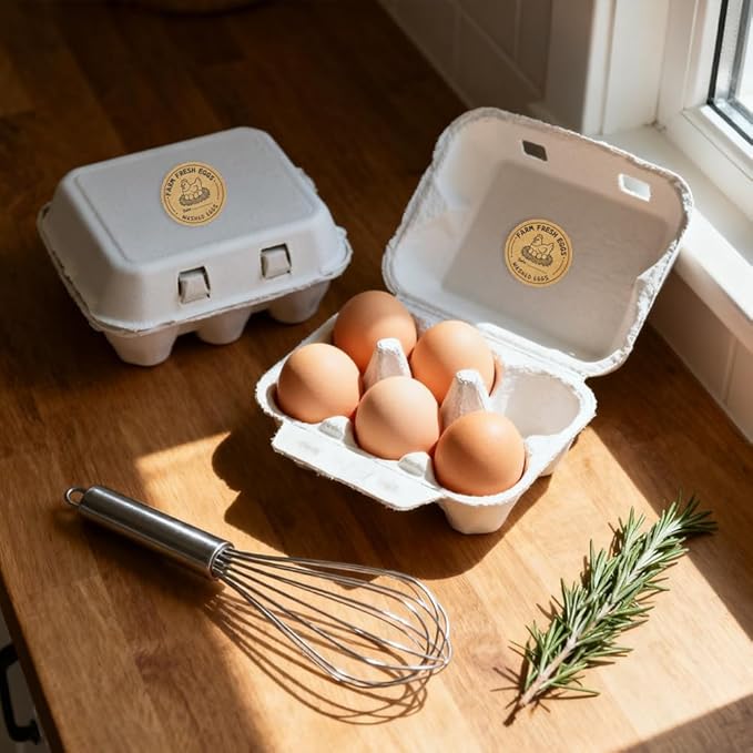 320 Pcs Chicken Farm Fresh Eggs Stickers, 2 Inch Round Cartoon Chicken Eggs Handling Stickers Washed Egg Carton Labels Adhesive Egg Packaging Sticker for Box Container Carton Farm Supplies