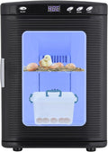 25L Egg Incubator for Hatching Eggs, Digital Reptile Incubator with Intelligent Temperature Control 10–60°C, Portable Chicken Quail Turtle Egg Hatching Incubator with LCD Display, Black