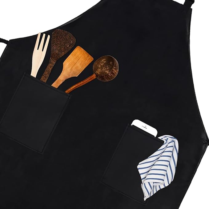 Homsolver Waterproof Rubber Vinyl Apron for Unisex Adult, Adjustable, Lightweight, Chemical Resistant Extra Long Work Apron