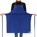 ROTANET Stripe Stretch Apron for Men Women Chef Big and Tall Large Striped Aprons with Pockets for Kitchen Cooking Waterproof