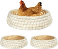 Chicken Nest for Chicken Coop, Handmade Woven Flat Base Straw - 2 Pack 15.5"x15.5"x3.5" Premium Laying Hen Nesting Pads (2 nest)