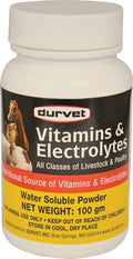 DURVET 698468 Vitamins & Electrolytes for Livestock & Poultry 100G
