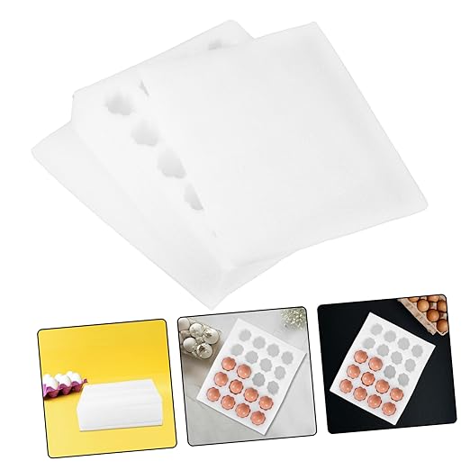 Foam Egg Holder Shatterproof Egg Storage Tray for Safe Transport Reusable Carrying Container for Shipping Capacity White