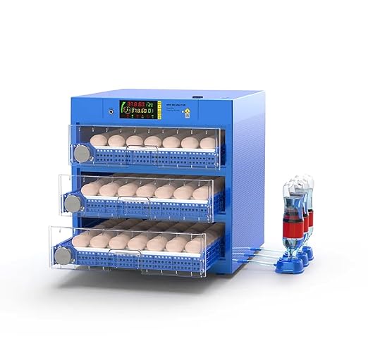 Automatic Incubator for Hatching Eggs, Upgrade Automatic Water Adding, Chicken Incubator with Temperature and Humidity Control Chicken Egg lamp for Hatching Chicken Duck Quail Eggs, 192 Eggs