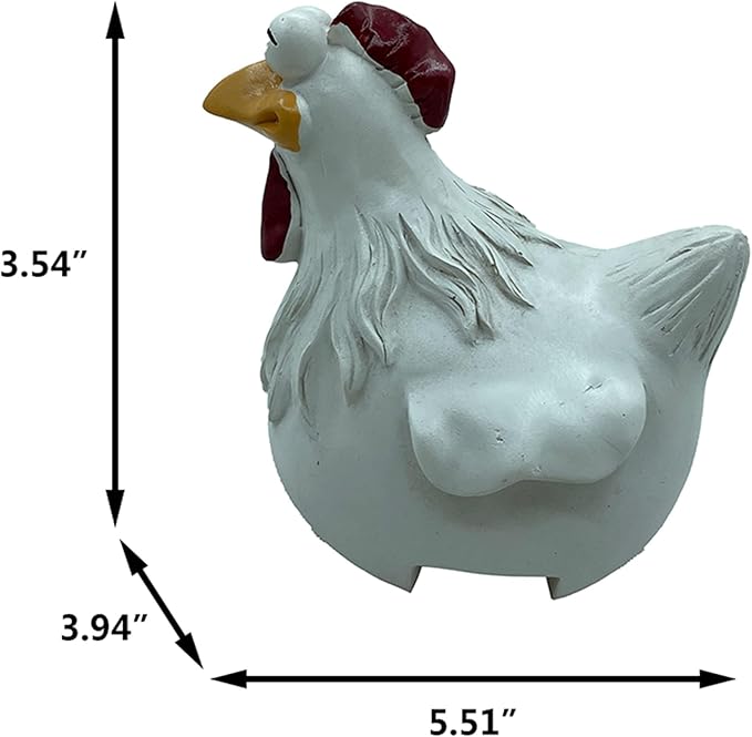Teaeeno Funny Farm Chickens Sculpture Fence Decor,Outdoor Real Animal Statue,Cute Chicken Sculpture,Curious Chicken Statues for Garden Stairs,Patio,Backyard and Outdoor Farm Decor,3 Chickens a Sets