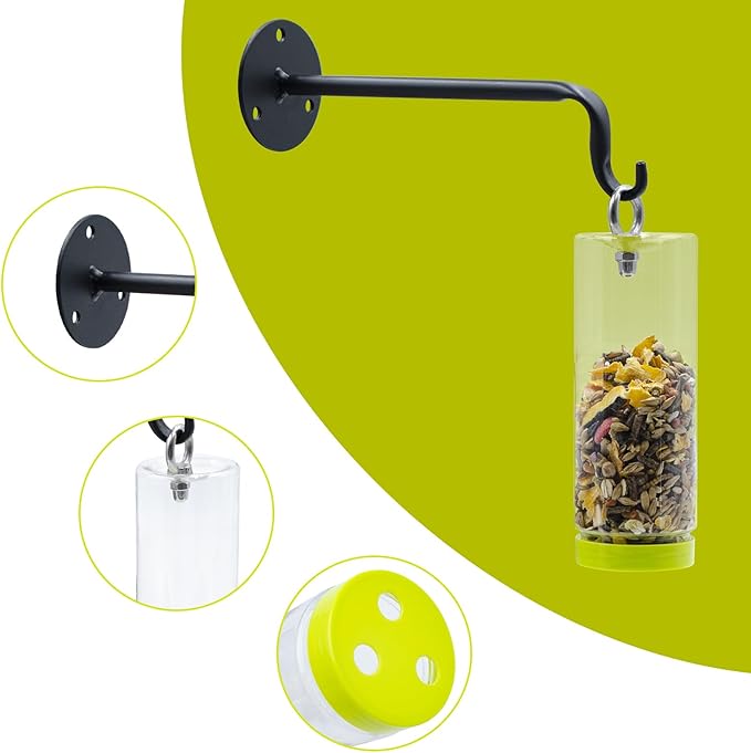 Chicken Toys for Coop, Transparent Plastic Swing Treat Dispenser with Wall-Mounted Metal Hook, Chicken Enrichment, Enrichment Toys for Hen, Duck, Goose and Other Poultry