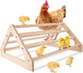 Chick Jungle Gym Perch, Wooden Roosting Bar with Triangle Stand, 7 Bar Chicken Toy for Coop and Brooder, 14.75 X 10.75 X 7.25 Inches