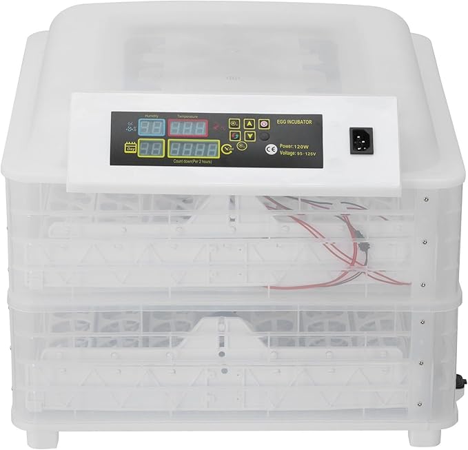 112-Egg Incubator with Automatic Turning, Digital Humidity Control & Dual-Tray for Chicken Duck Quail Eggs