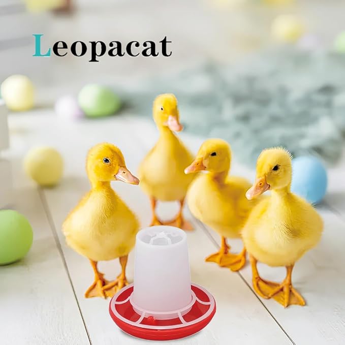 Chick Feeder and Waterer Kit, Chick Waterer and Feeder, Sustainable Chick Feeder Waterer for Poultry Duck Quail Baby Automatic Feeders Waste Bird Water Dispenser Coop Accessories Supplies