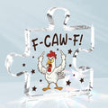 Funny Ornaments for Adults, F-Caw-F Chicken Ornaments, Funny White Elephant Gag Gifts,Unique for Adults,Women,Chicken Gifts for Lovers,Screaming Chicken Acrylic Decorations