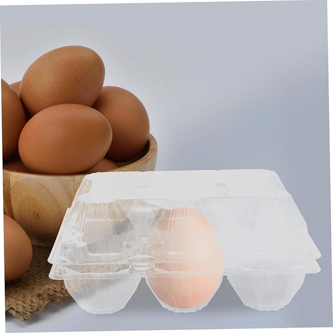 6pcs Goose Egg Carton Stackable Egg Storage Container Design for Refrigerator for Storage and Easy Inspection