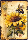 Bee Vintage Metal Tin Signs, Bee Sign 8x12 Inch, Wall Decor For Home Bedroom Living Room Dining Room Bars