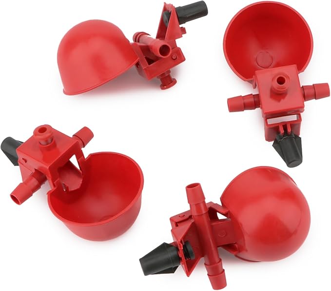 Wontee Chicken Waterer Cups 10PCS Automatic Poultry Water Feeder for Chicks Turkeys Ducks Goose Quail