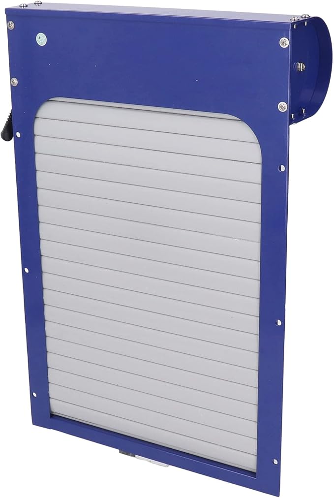 Automatic Chicken Coop Door Solar Powered Programmable Timer Control Aluminum Chicken Door for Poultry Safety Iron Sheet Metal Plastic 37x24.7cm