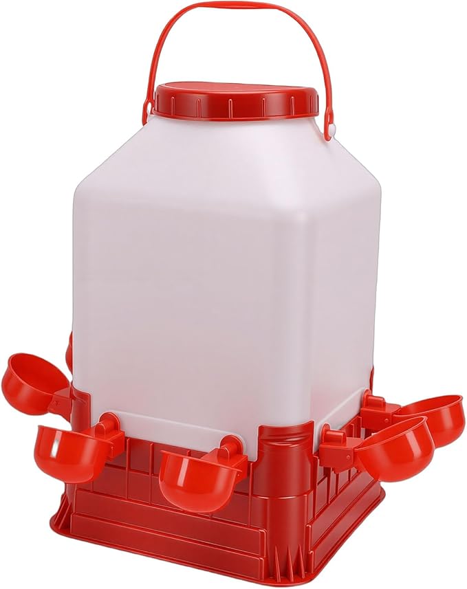 Zerodis Feeders Capacity Chicken Feeder Poultry Water Fountain Bucket Automatic Brooder Starter Kit Coop Accessories for Baby Chicks Ducks and Quail Chick Waterer 10L Large Chick Waterer