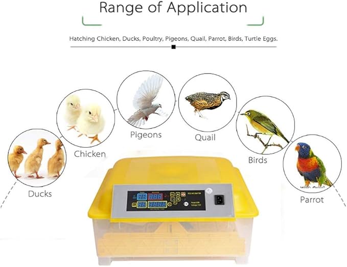 Egg Incubator Automatic Turning Digital Poultry Hatcher with Temperature Control Breeder for Hatching Chicken Duck Goose Quail Birds Turkey, 48 Eggs (Size : 110v)(220V)