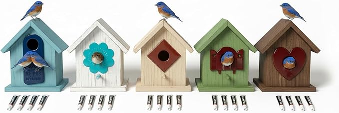 5 Pk 1.5" Metal Bird House Predator Guards -1-1/2" Hole Sizes - Excludes Different Bird Species - Protects The Entry Hole