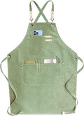 carrotez Adjustable Over sized Plus Size Canvas Apron with Pockets Men and Women Aprons