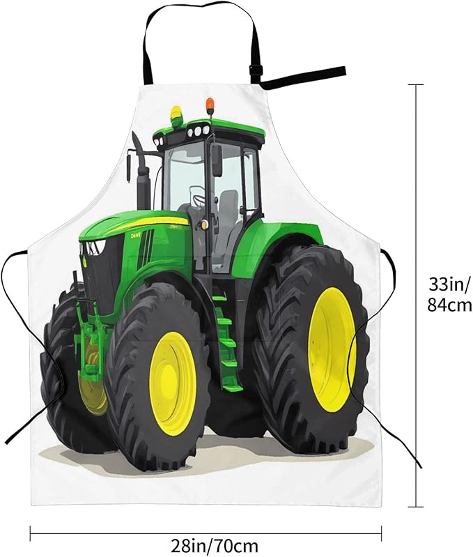 Big Farm Tractor For Waterproof Adjustable Adult Apron With Pockets For Men And Women Cooking, Painting