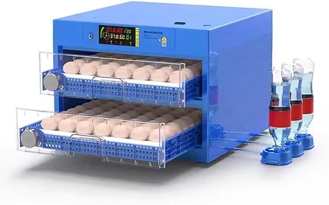 128 Egg Incubator with Automatic Egg Turning, Egg Hatching Incubator with Lab General Purpose Incubators with Temperature Control for Chickens Ducks Birds (128 Eggs)