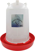 Chicken Waterer 4-Gallon Metal Handle Poultry Drinker | Large Capacity Poultry Waterer | for Chickens, Ducks, Baby Chicks, Chickens, Turkeys and More