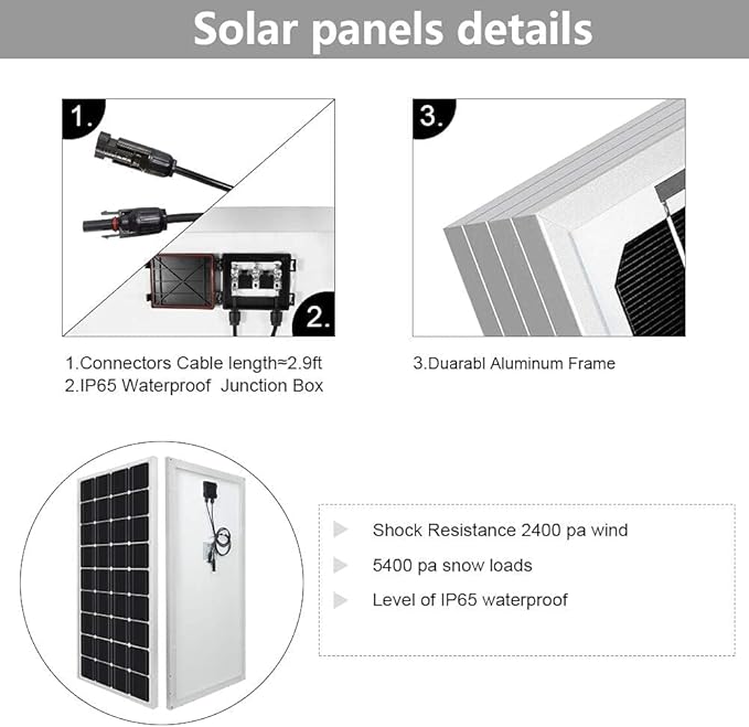 ECO-WORTHY 3.2GPM Solar Well Pump Kit for Watering- 1pc Submersible 12V Solar Water Pump + 2pcs 100W Mono Solar Panel + 20A Charge Controller for well, off-grid living, Irrigation