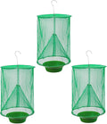 Ranch Fly Trap Outdoor Hanging | Reusable Fly Trap | Food Bait Flay Catcher Cage for Indoor or Outdoor Family Farms, Park (3 Pack)