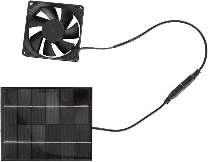 GOTOTOP Pissente Solar Powered Fan Solar Panel Fan Ventilation Fan,2W 6V Professional Solar Powered Exhaust Fan Kit,Exhaust Air Ventilation Heat Dissipation Tool Solar Exhaust Fan Solar Panels