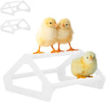 Roosting Perch for Baby Chickens, Chick Brooder Coop Training Toy Accessory, Easy Click Together Assembly, Durable Plastic, Mix and Match Colors, USA Made (White, 3 Pack)