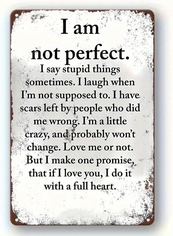 1 Piece Inspirational Positive Words Vintage Metal Iron Signage, Vintage Plaque Decoration, Hanging Plaque, Wall/Room/Home/Restaurant/Bar/Cafe/Door/Patio/Garage Decoration