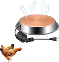 Echoamo Chicken Water Heater,35 Watt Metal Heated Base for Chicken Waterer 11.8 inch Poultry Drinker Heater and 6.56 FT Manual Switch Power Cord Ideal for Winter Poultry Drinking