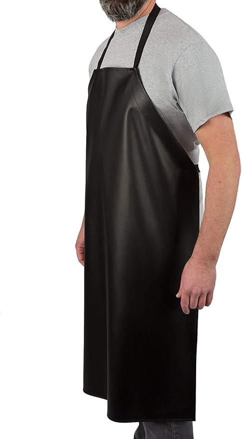 KNG Heavy Duty Waterproof Vinyl Apron – Black - Case of 20