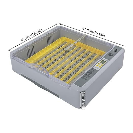 Egg Incubator Digital Poultry Hatcher Machine 36 Eggs Digital Incubator LED General Purpose Incubator for Hatching Chicken Duck Quail Eggs - Gray