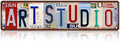 Vintage Art Studio Wall Decor Street Signs Metal Tin Signs 16 x 4 Inches
