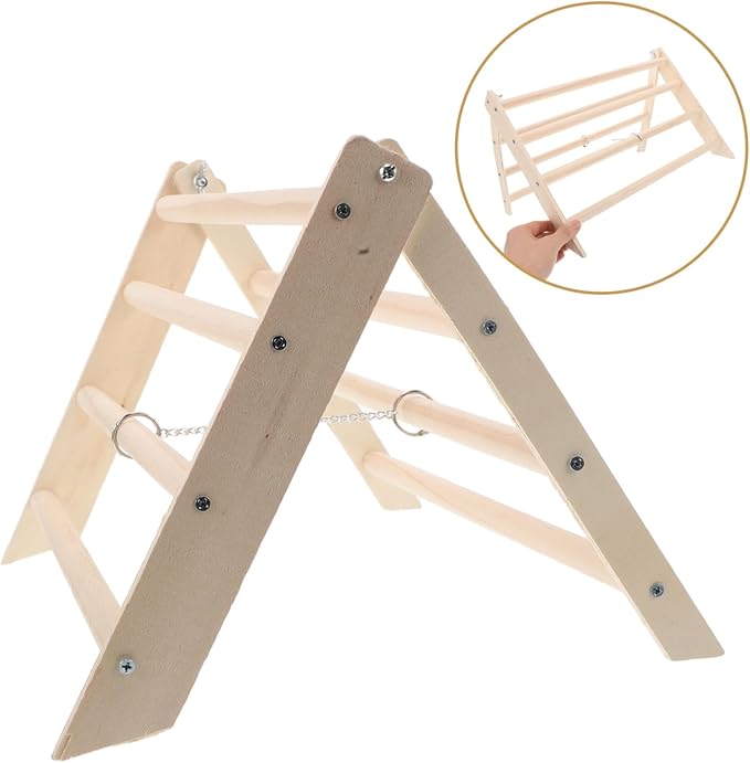 HEMOTON Wooden Chicken Roosting Bar Poultry Perch Stand for Coop Chick Accessory Toy Easy Maintenance Space Efficient