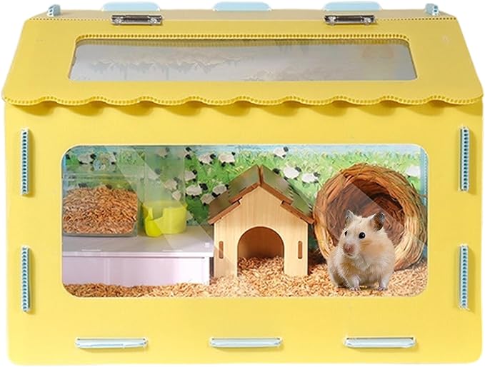 Chick Brooder Kit, 19.69x13.78 Inch Portable Observation Box, Breathable Quail Habitat with Clear Window for Indoor Raising, Hatching, Farm, Hobby
