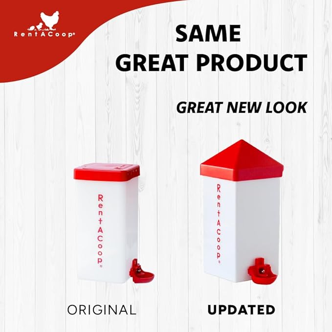 RentACoop 32oz(1L) Drinker Plus 2 Versatile Nipples - Suitable for Chicks, Quail, Pigeons, Doves, and Other Smaller Birds - 1 Pack