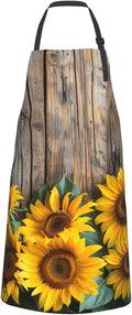 Shark Jumping Home Aprons 2 Pockets 33"×28" for Men Women, Ocean Sea Waterproof Kitchen Cooking Bib