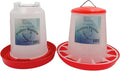 Chicken Waterer and Feeder Set | 3/4 Gallon Poultry Drinker and 5 Pound Chicken Feeder Combo | for Chickens, Ducks, Turkeys, Ducklings, Quail, Baby Chicks and More