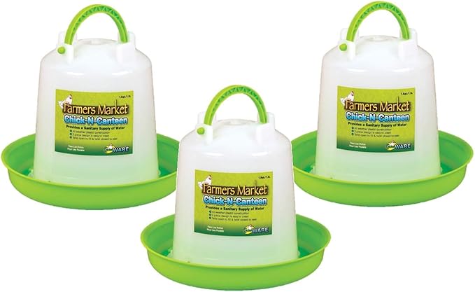 Ware Manufacturing 3 Pack of Chick-N-Canteen, Small Bird Waterer