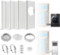 HOXHA Window Duct Kit Dryer Window Vent Kit AC Window kit, Fit with 4” Dryer Ducting & 5.9” AC Hose, Vent Kit Fit for Dryer, Portable AC, Inline Duct Fans, Grow Tents