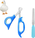 Call Duck Nail Clippers with Nail File，Stainless Steel Call Duck Chicken Hen Roster Goose Toe Nail Clippers Professional Grooming Pet Tool for Small Breed Animals