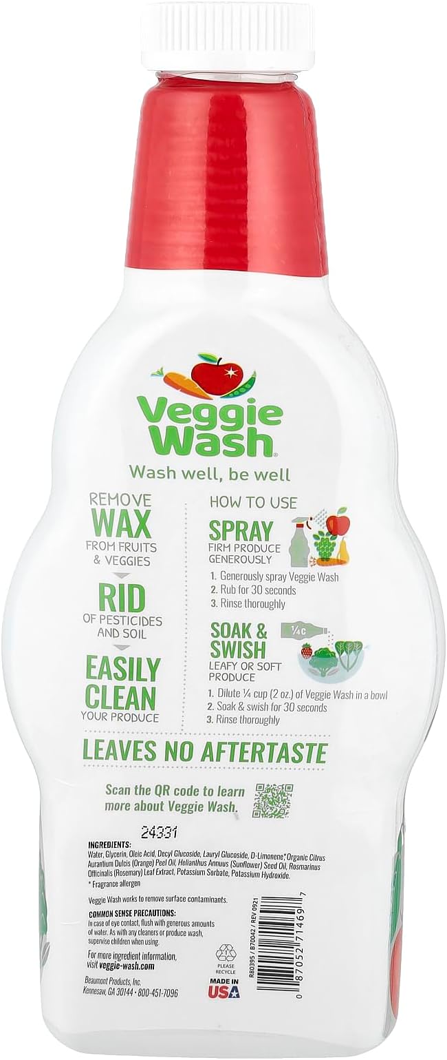 Veggie Wash Fruit & Vegetable Wash, 32-Fluid Ounce