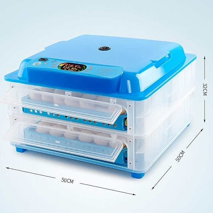 128 Eggs Incubators Automatic Turning, Poultry Hatcher Digital Temperature Control for Chickens Ducks Birds Family Use,