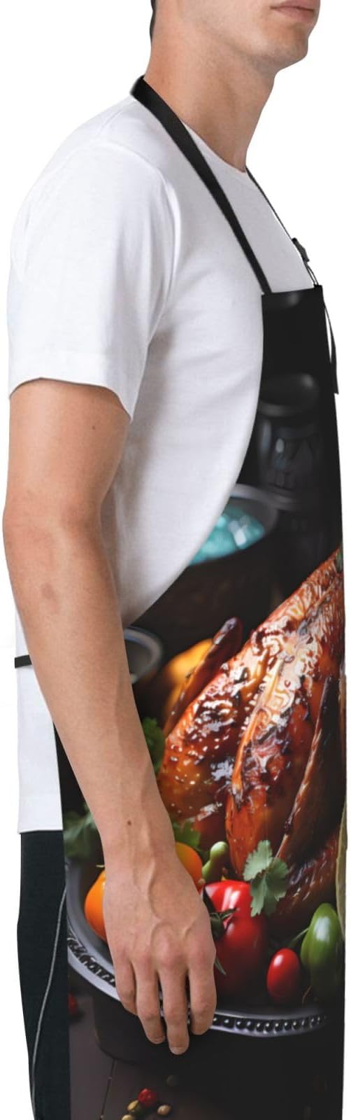 Tyrannosaurus rex Heavy Duty Waterproof Apron with Pockets for AdultsResistant Grilling, Gardening, Painting