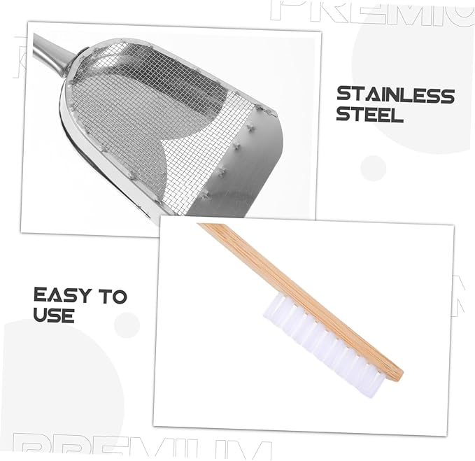 ibasenice 2pcs Bird Cage Cleaning Set Versatile Brush and Droppings Scoop for Small Animal Cages for Easy Maintenance