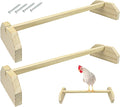 2pcs Wooden Chicken Perch Roosting Bar Chick Jungle Gym Perch Stand for Large Bird Baby Chicks Parots
