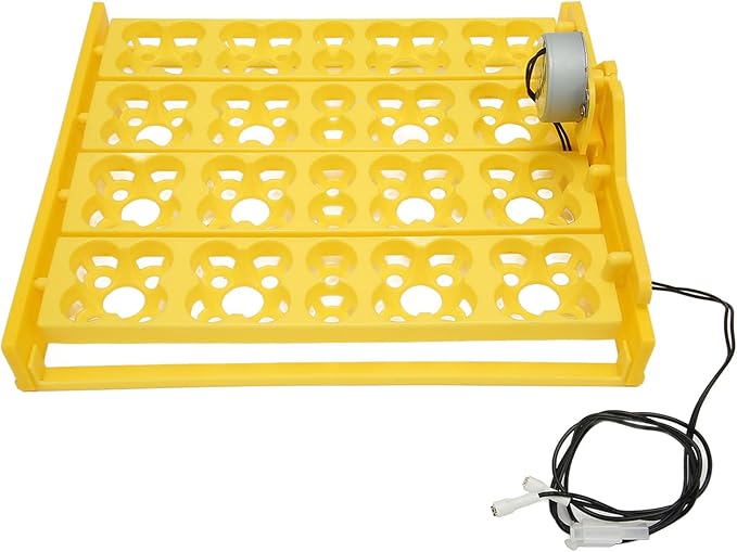 Egg Incubator Tray, Multifunction Automatic Egg Turner Incubator Tray Eggs Automatic Egg Turner Turning Tray for 16 Duck Eggs 16 Eggs 72 Quail Eggs Incubation (DC12V)